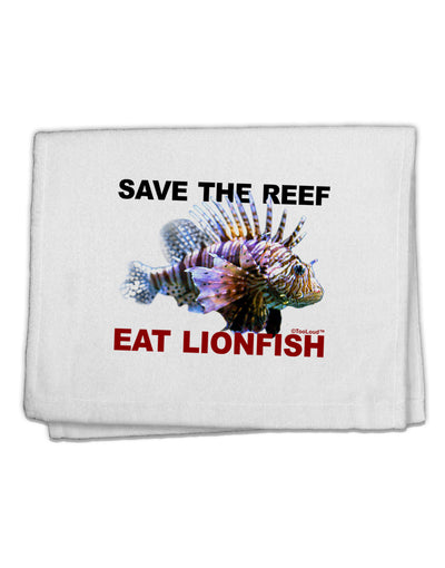 Save the Reef - Eat Lionfish 11&#x22;x18&#x22; Dish Fingertip Towel-Fingertip Towel-TooLoud-White-Davson Sales