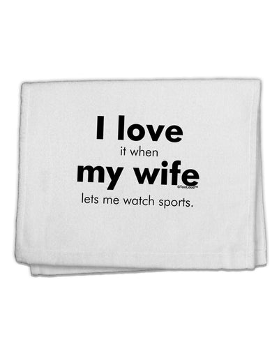 I Love My Wife - Sports 11&#x22;x18&#x22; Dish Fingertip Towel by TooLoud-TooLoud-White-Davson Sales