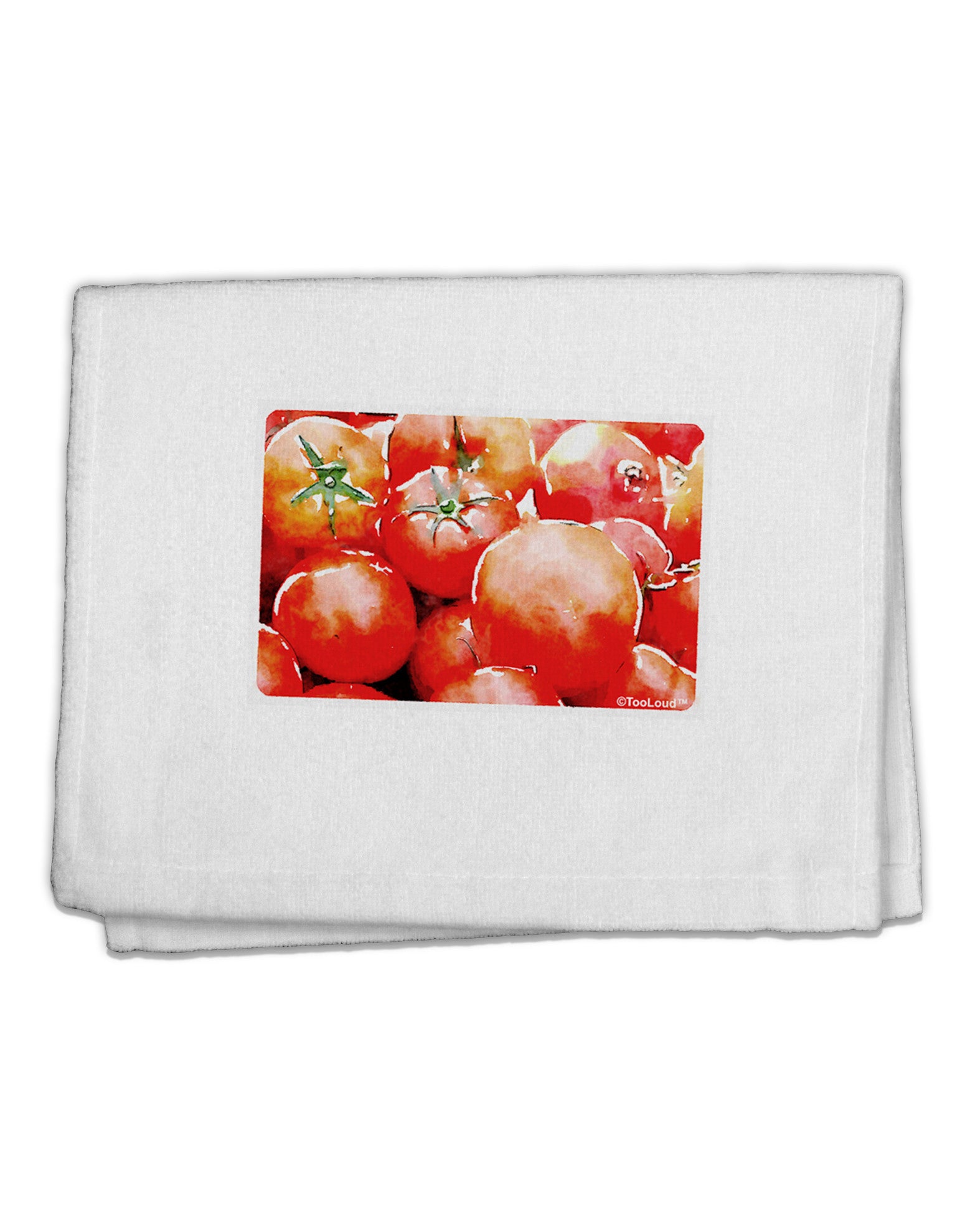 Watercolor Tomatoes 11&#x22;x18&#x22; Dish Fingertip Towel-Fingertip Towel-TooLoud-White-Davson Sales