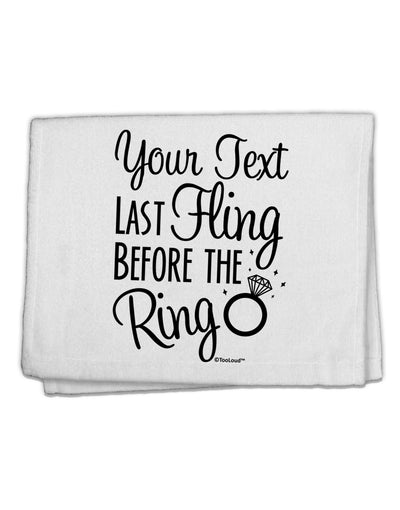 Personalized Bachelorette Party - Last Fling Before the Ring 11&#x22;x18&#x22; Dish Fingertip Towel-Fingertip Towel-TooLoud-White-Davson Sales