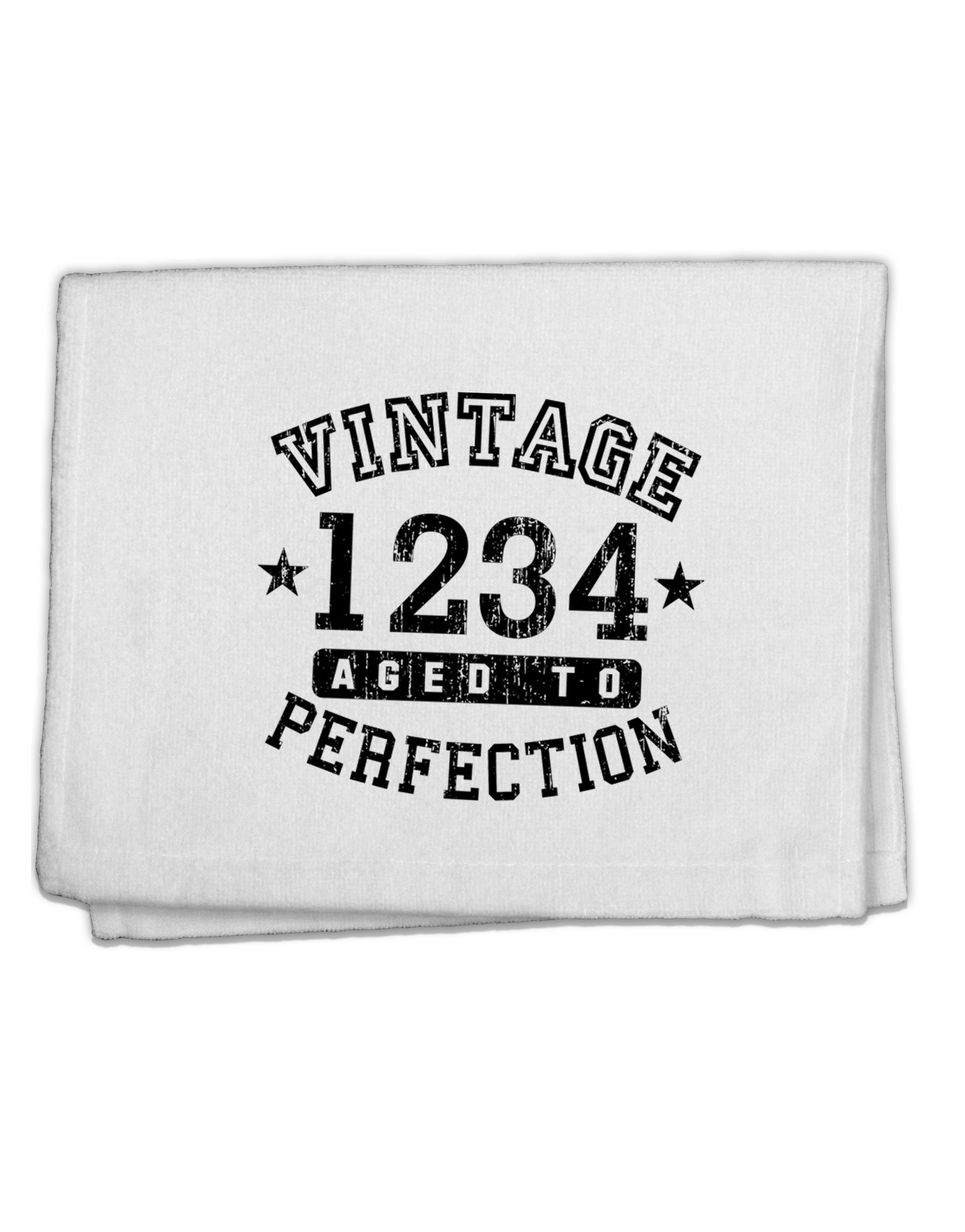 Personalized Vintage Birth Year Distressed 11&#x22;x18&#x22; Dish Fingertip Towel by TooLoud-TooLoud-White-Davson Sales
