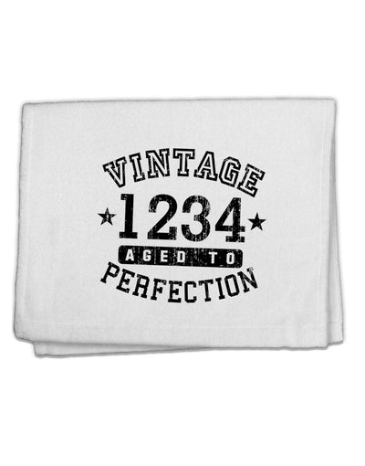 Personalized Vintage Birth Year Distressed 11&#x22;x18&#x22; Dish Fingertip Towel by TooLoud-TooLoud-White-Davson Sales