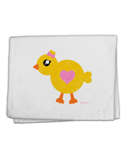 Cute Chick with Bow - Crayon Style Drawing 11&#x22;x18&#x22; Dish Fingertip Towel by TooLoud-Fingertip Towel-TooLoud-White-Davson Sales