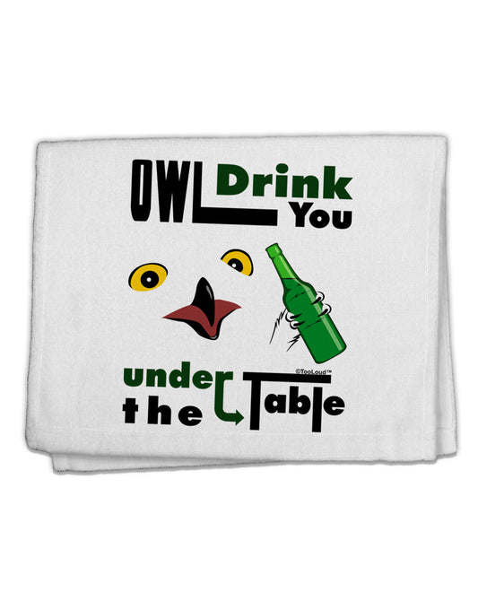 Owl Drink You Under the Table 11&#x22;x18&#x22; Dish Fingertip Towel-Fingertip Towel-TooLoud-White-Davson Sales