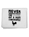 A Man With Chickens 11&#x22;x18&#x22; Dish Fingertip Towel by TooLoud-Fingertip Towel-TooLoud-White-Davson Sales