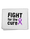 Fight for the Cure - Purple Ribbon Alzheimers Disease 11&#x22;x18&#x22; Dish Fingertip Towel-Fingertip Towel-TooLoud-White-Davson Sales