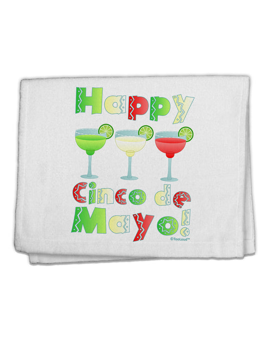 Margaritas - Mexican Flag Colors - Happy Cinco de Mayo 11&#x22;x18&#x22; Dish Fingertip Towel by TooLoud-Fingertip Towel-TooLoud-White-Davson Sales