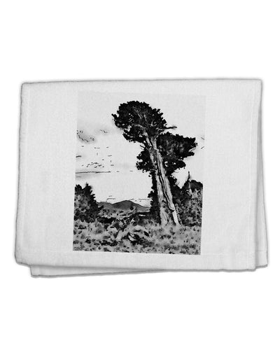 Colorado Landscape Watercolor BW 11&#x22;x18&#x22; Dish Fingertip Towel-Fingertip Towel-TooLoud-White-Davson Sales