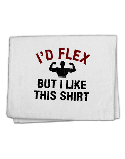 I'd Flex But I Like This Shirt 11&#x22;x18&#x22; Dish Fingertip Towel-Fingertip Towel-TooLoud-White-Davson Sales