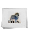 Lion Watercolor B Text 11&#x22;x18&#x22; Dish Fingertip Towel-Fingertip Towel-TooLoud-White-Davson Sales