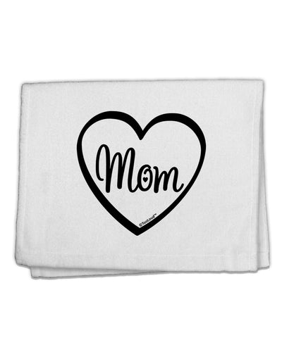 Mom Heart Design 11&#x22;x18&#x22; Dish Fingertip Towel by TooLoud-Fingertip Towel-TooLoud-White-Davson Sales