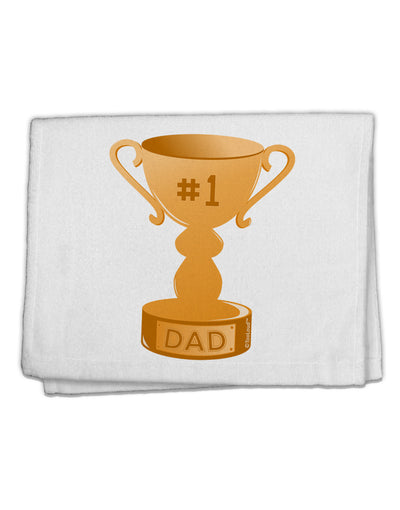 Number One Dad Trophy 11&#x22;x18&#x22; Dish Fingertip Towel-Fingertip Towel-TooLoud-White-Davson Sales