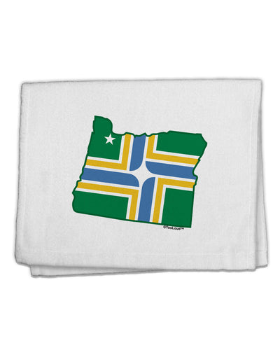 Portland Oregon Flag 11&#x22;x18&#x22; Dish Fingertip Towel-Fingertip Towel-TooLoud-White-Davson Sales