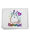 I love Unicorns 11&#x22;x18&#x22; Dish Fingertip Towel-Fingertip Towel-TooLoud-White-Davson Sales