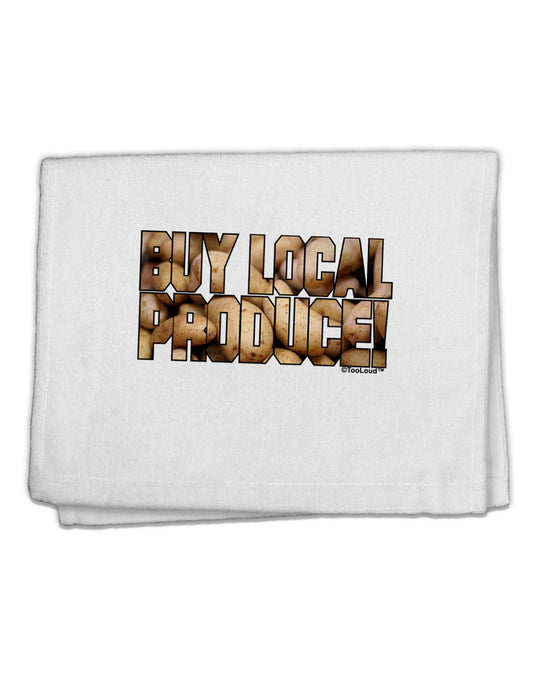 Buy Local Produce Potatoes Text 11&#x22;x18&#x22; Dish Fingertip Towel-Fingertip Towel-TooLoud-White-Davson Sales