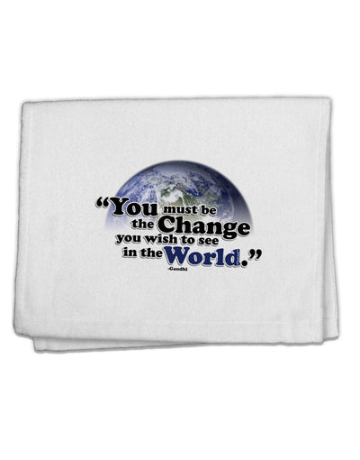 Change In The World Gandhi 11&#x22;x18&#x22; Dish Fingertip Towel-Fingertip Towel-TooLoud-White-Davson Sales