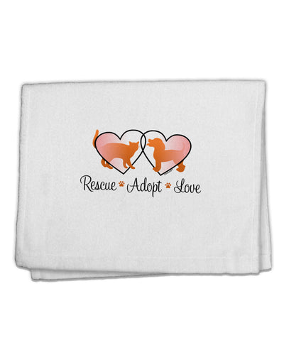 Rescue Adopt Love 11&#x22;x18&#x22; Dish Fingertip Towel-Fingertip Towel-TooLoud-White-Davson Sales