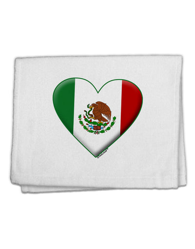 Mexican Flag Heart - Beveled 11&#x22;x18&#x22; Dish Fingertip Towel by TooLoud-Fingertip Towel-TooLoud-White-Davson Sales