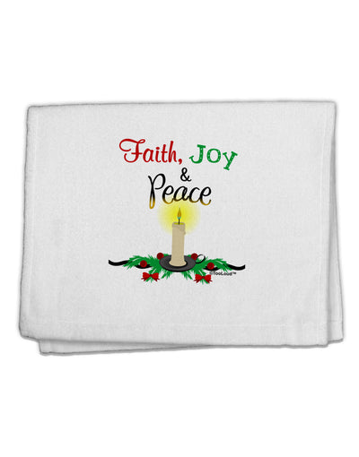 Christmas Candle with Text 11&#x22;x18&#x22; Dish Fingertip Towel-Fingertip Towel-TooLoud-White-Davson Sales