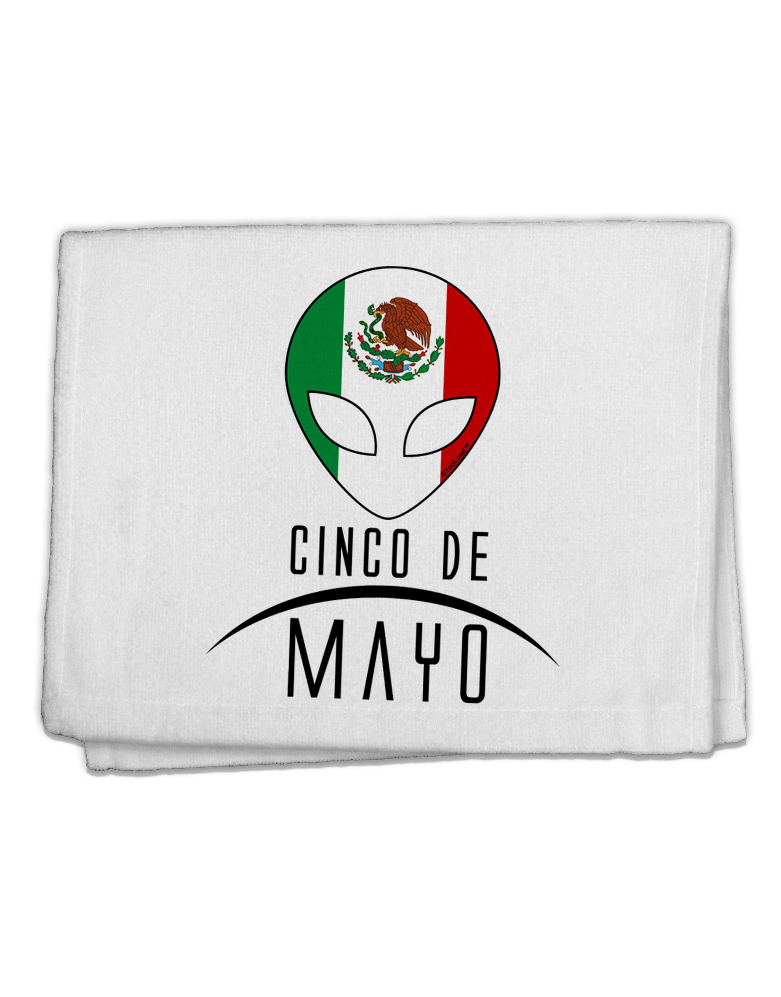 Mexican Extraterrestrial Text 11&#x22;x18&#x22; Dish Fingertip Towel by TooLoud-Fingertip Towel-TooLoud-White-Davson Sales