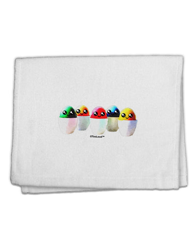 Kawaii Easter Eggs - No Text 11&#x22;x18&#x22; Dish Fingertip Towel by TooLoud-Fingertip Towel-TooLoud-White-Davson Sales