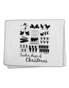 Twelve Days of Christmas Text 11&#x22;x18&#x22; Dish Fingertip Towel-Fingertip Towel-TooLoud-White-Davson Sales