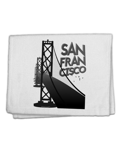 San Francisco Text Bay Bridge 11&#x22;x18&#x22; Dish Fingertip Towel-Fingertip Towel-TooLoud-White-Davson Sales