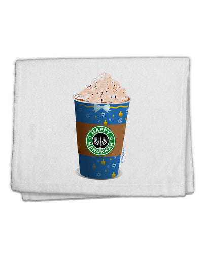 Happy Hanukkah Latte Cup 11&#x22;x18&#x22; Dish Fingertip Towel-Fingertip Towel-TooLoud-White-Davson Sales