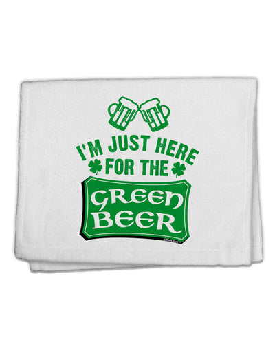 Just Here For The Green Beer 11&#x22;x18&#x22; Dish Fingertip Towel-Fingertip Towel-TooLoud-White-Davson Sales