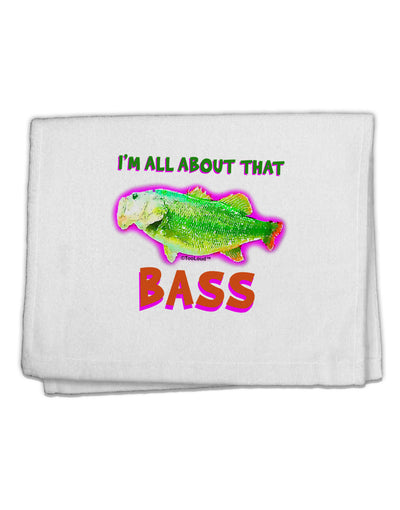 All About That Bass Fish Watercolor 11&#x22;x18&#x22; Dish Fingertip Towel-Fingertip Towel-TooLoud-White-Davson Sales