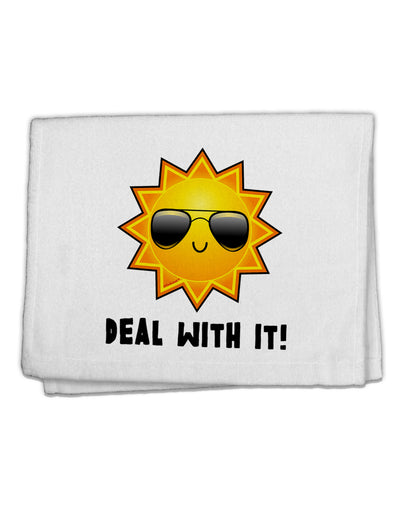 Deal With It Cute Sun 11&#x22;x18&#x22; Dish Fingertip Towel by TooLoud-Fingertip Towel-TooLoud-White-Davson Sales