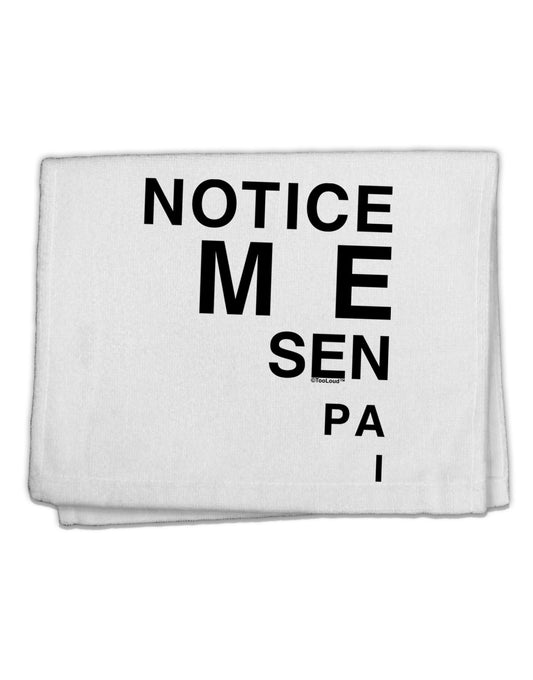 Notice Me Senpai Triangle Text 11&#x22;x18&#x22; Dish Fingertip Towel-Fingertip Towel-TooLoud-White-Davson Sales