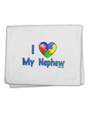 I Heart My Nephew - Autism Awareness 11&#x22;x18&#x22; Dish Fingertip Towel by TooLoud-Fingertip Towel-TooLoud-White-Davson Sales