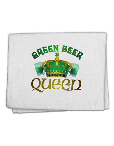 Green Beer Queen 11&#x22;x18&#x22; Dish Fingertip Towel-Fingertip Towel-TooLoud-White-Davson Sales