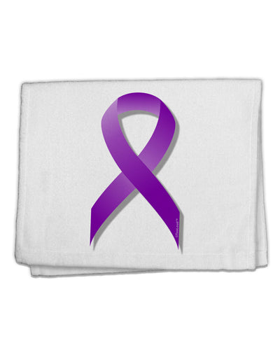 Epilepsy Awareness Ribbon - Purple 11&#x22;x18&#x22; Dish Fingertip Towel-Fingertip Towel-TooLoud-White-Davson Sales