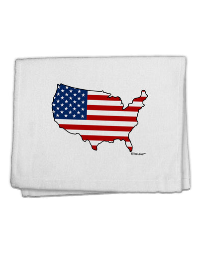 United States Cutout - American Flag Design 11&#x22;x18&#x22; Dish Fingertip Towel by TooLoud-Fingertip Towel-TooLoud-White-Davson Sales