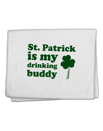 St Patrick is my Drinking Buddy 11&#x22;x18&#x22; Dish Fingertip Towel-Fingertip Towel-TooLoud-White-Davson Sales