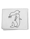 Mermaid Outline 11&#x22;x18&#x22; Dish Fingertip Towel-Fingertip Towel-TooLoud-White-Davson Sales