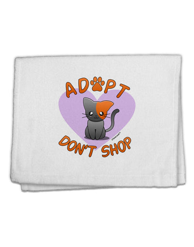 Adopt Don't Shop Cute Kitty 11&#x22;x18&#x22; Dish Fingertip Towel-Fingertip Towel-TooLoud-White-Davson Sales