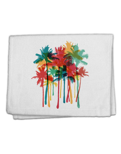 Paint Splash Palm Trees 11&#x22;x18&#x22; Dish Fingertip Towel-Fingertip Towel-TooLoud-White-Davson Sales