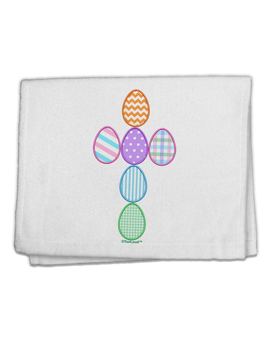 Easter Egg Cross Faux Applique 11&#x22;x18&#x22; Dish Fingertip Towel-Fingertip Towel-TooLoud-White-Davson Sales