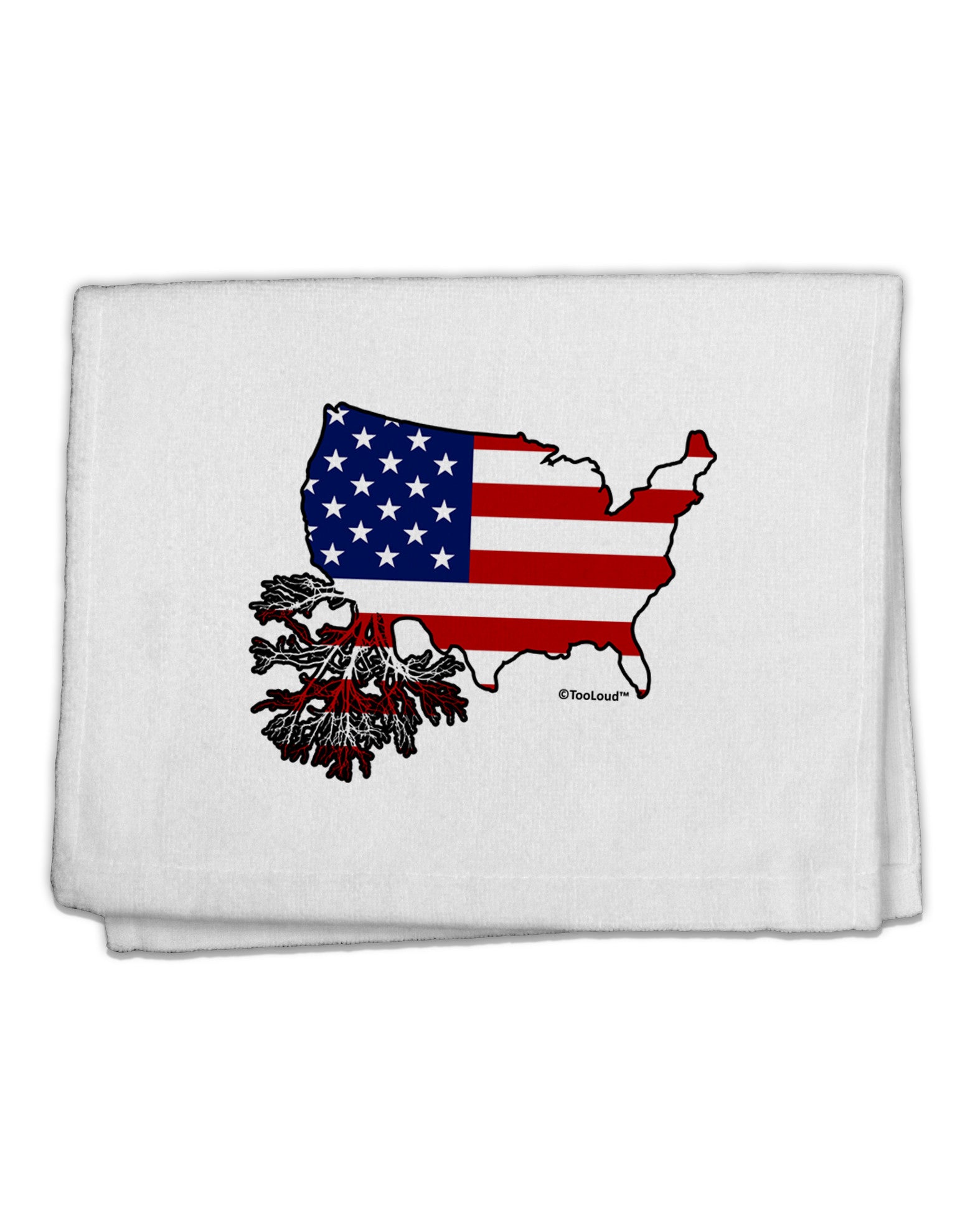American Roots Design - American Flag 11&#x22;x18&#x22; Dish Fingertip Towel by TooLoud-Fingertip Towel-TooLoud-White-Davson Sales