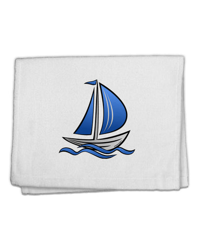 Blue Sailboat 11&#x22;x18&#x22; Dish Fingertip Towel-Fingertip Towel-TooLoud-White-Davson Sales