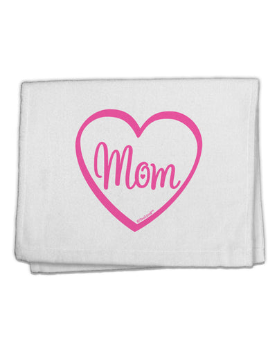 Mom Heart Design - Pink 11&#x22;x18&#x22; Dish Fingertip Towel by TooLoud-Fingertip Towel-TooLoud-White-Davson Sales