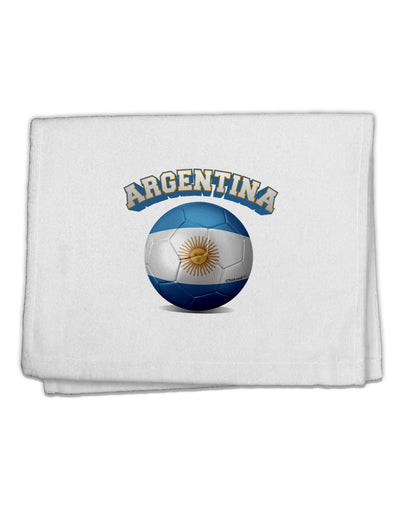 Soccer Ball Flag - Argentina 11&#x22;x18&#x22; Dish Fingertip Towel-Fingertip Towel-TooLoud-White-Davson Sales