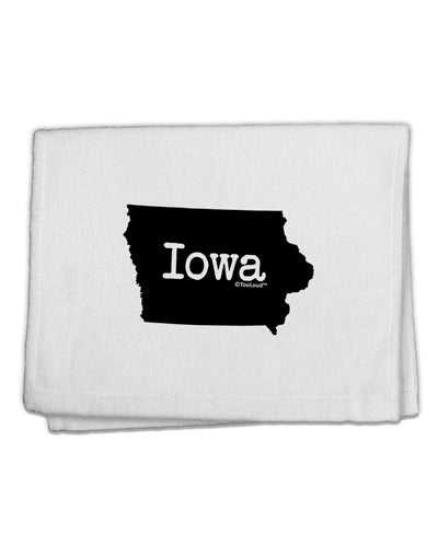 Iowa - United States Shape 11&#x22;x18&#x22; Dish Fingertip Towel-Fingertip Towel-TooLoud-White-Davson Sales