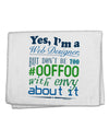 TooLoud Web Designer -00FF00 With Envy 11&#x22;x18&#x22; Dish Fingertip Towel-Fingertip Towel-TooLoud-White-Davson Sales