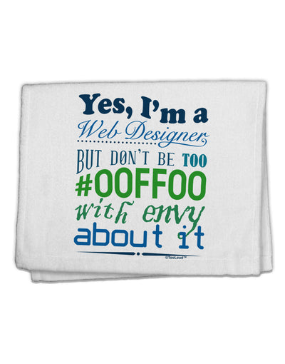 TooLoud Web Designer -00FF00 With Envy 11&#x22;x18&#x22; Dish Fingertip Towel-Fingertip Towel-TooLoud-White-Davson Sales