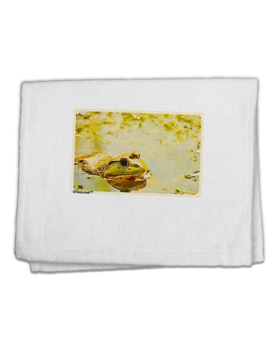 Bullfrog In Watercolor 11&#x22;x18&#x22; Dish Fingertip Towel by TooLoud-Fingertip Towel-TooLoud-White-Davson Sales