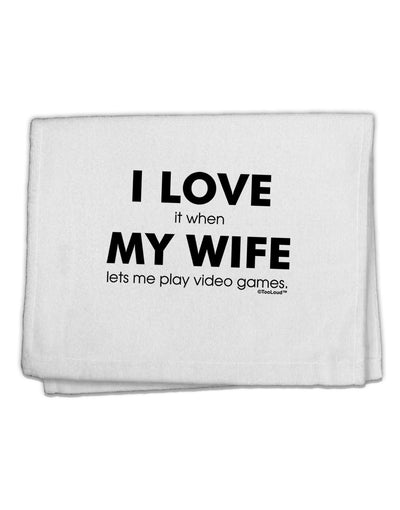 I Love My Wife Videogames 11&#x22;x18&#x22; Dish Fingertip Towel-Fingertip Towel-TooLoud-White-Davson Sales